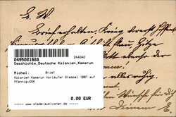 Kolonien Kamerun Vorläufer Stempel 1887 auf Pfennig-GSKAutomatically ...