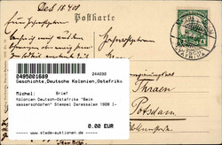 Kolonien Deutsch-Ostafrika "Beim Wasserschöpfen" Stempel Daressalam ...
