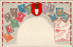 Island Briefmarken Farblithographie I-II