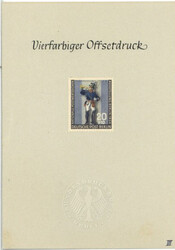 Berlin - Postillion 1954 auf Ankündigungskarton der Bundes-Druckerei ...