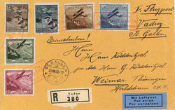 Flugpost Liechtenstein 1. Postflug Vaduz-St. Gallen 1930