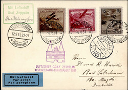 Zeppelinpost L.Z. 127 Graf Zeppelin Liechtenstein Zuleitungspost ...