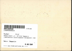 Zeppelinpost L.Z. 127 Graf Zeppelin Liechtenstein Zuleitungspost ...