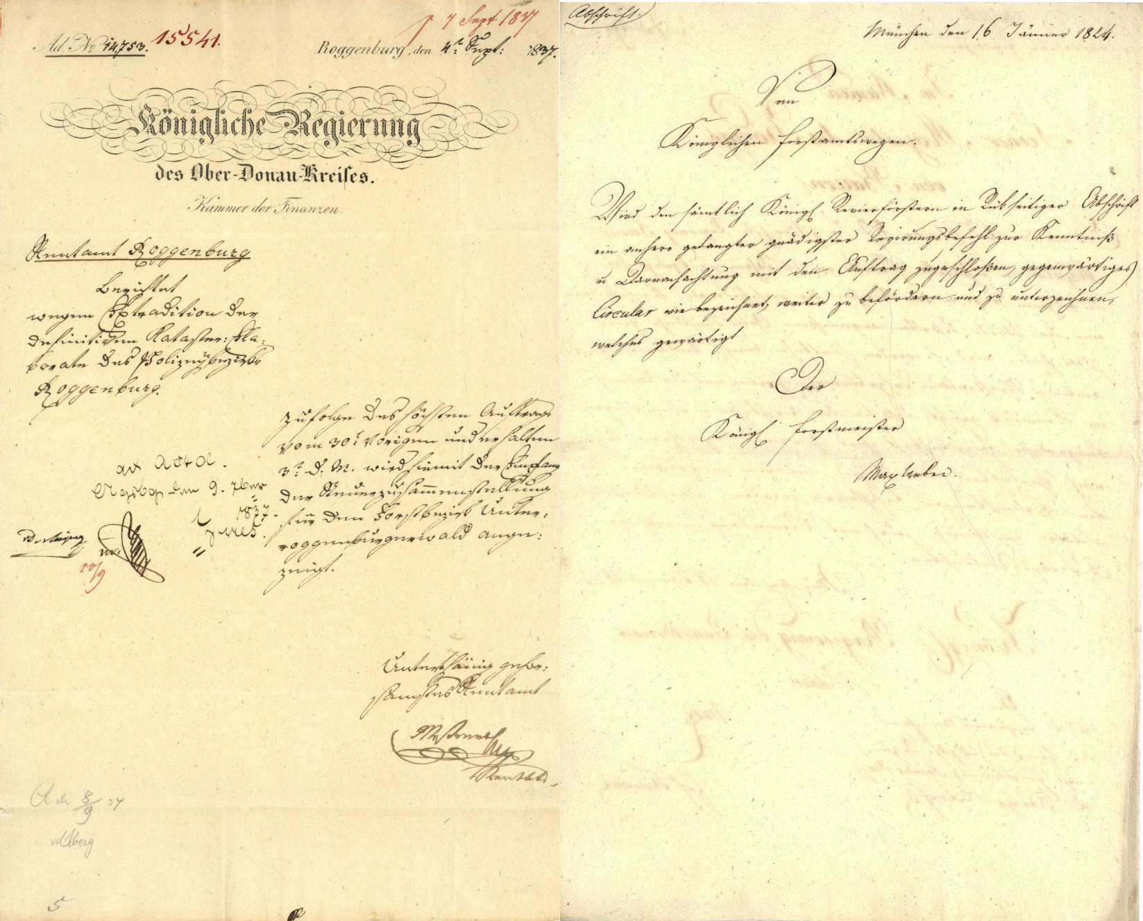 Autograph/Autogramme Bayern, Sammlung von 38 amtlichen ...