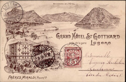 Lugano (Tessin) Vorläufer 1896, Hotel St. Gotthard I-IIAutomatically ...