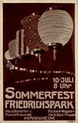 Mannheim (6800) Sommerfest Friedrichspark 10. Juli 1912, sign. Jost I
