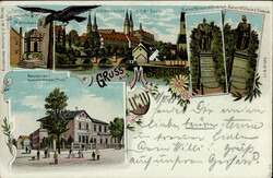 Merseburg (o-4200) Kaiser Friedrich Denkmal, Kaiser Wilhelm I. ...