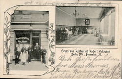 Berlin (1000) Gasthaus Volkmann, Beusselstrasse 1905 I  Automatically ...