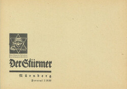 Judaika Umschlag Der Stürmer Nürnberg, sehr gut erhalten