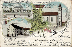 Biningen (Lothringen) Gasthaus Haas 1903 I-II  Automatically ...