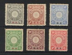 China Japanische Post 1900 Aufdrucke Nr. 1-6 * Erstfalzrest, ...
