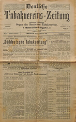 Tabak / Rauchen Deutsche Tabakvereins-Zeitung 1898, viel Reklame, ...