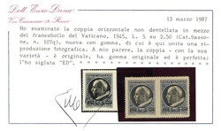 Vatikan 5 Lire auf 2.50 Papst Pius XII. 1945, Paar - in der Mitte ...