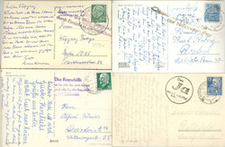 DDR Propaganda-Neben-Stempel auf vier Belegen, 1x Bund "Sichere Dir ...