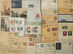 Danzig Lot mit 28 Teilen/Belegen/Briefmarken in stark ...