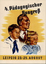 Leipzig 4.Pädagogischer Kongreß1949 mit S-O auf SBZ Goethesatz ...