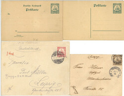 Kiautschou - Lot mit zwei Ganzsachen und zwei Belegen in ...