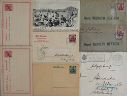 Deutsche Post China - Lot mit acht Belegen, Ganzsachen bzw einer AK ...