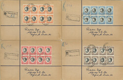 Südwestafrika - 1 P - 3 P jeweils als 8er Block-Zusammendruck auf ...