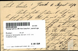 Schweiz Ganzsache Zürich I-II (rs. Klebehaftung)  Automatically ...