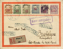 Ungarn Serbische Besetzung Baranya MiF R-Brief Einschreiben Pesc ...