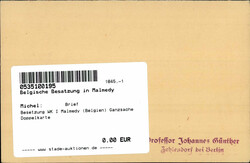 Besetzung WK I Malmedy (Belgien) Ganzsache Doppelkarte