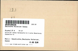 Kolonien Samoa Ganzsache britische Besetzung Doppelkarte  ...