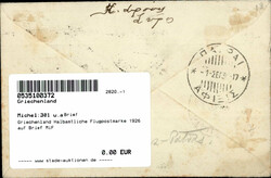 Griechenland Halbamtliche Flugpostmarke 1926 auf Brief MiF  ...