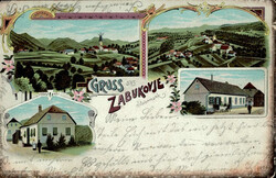 Zabukovje bei Sankt Jodoci Oberkrain Steiermark Farblithographie II- ...