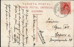 Ostafrika Deutsche Seepost Ost-Afrika-Linie 1912 spanische Frankatur ...