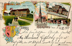 103070: Germany West, Zip Code W-30, 307 Nienburg- Weser - Picture postcards