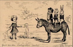 Handgemalt BÜRGIN, Ella (1883-1965) Schweizer Malerin. Handgemalte ...