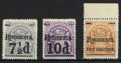 Britische Südafrika Gesellschaft Aufdrucke Rhodesia bis Höchstwert ...