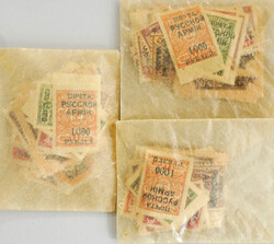 Russland Bürgerkriegsgebiete Wrangel-Armee Lagerpost, ca. 200 Werte ...