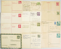 Danzig/Berlin/BUND - Lot mit 12 Ganzsachen, dabei Auslandskarten, usw ...