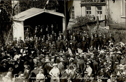 Stuttgart Cannstatt (7000) Freiwillige Feuerwehr bei der Nagelung 7. ...