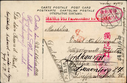 Kolonien Kiautschou KRIEGSGEFANGENENPOST JAPAN Lager Osaka 23.10.1916 ...