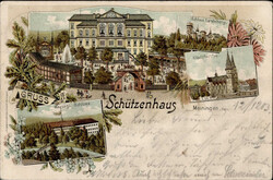 Meiningen (o-6100) Schützenhaus, Schloss Landsberg 1903 ...
