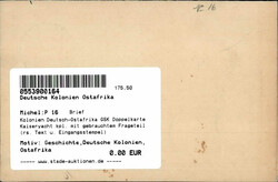 Kolonien Deutsch-Ostafrika GSK Doppelkarte Kaiseryacht kpl. mit ...