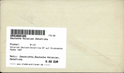 Kolonien Deutsch-Ostafrika EF auf Drucksache Mombo 1907Automatically ...