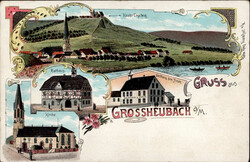 Großheubach (8766) Gasthaus zum Hirsch, Kloster Engelberg I-II  ...