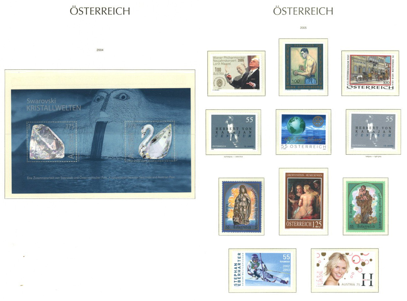 Österreich Sammlung im Leuchtturm-Vordruckalbum 1999-2006 postfrisch ...