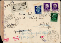 Italien 1942 Italienische Feldpostnummer Einschreiben von Case Dinava ...