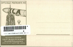 Ballon ILA Frankfurt / Main 1909 Karte Nr. 2 Ballon I-IIAutomatically ...