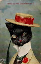 Thiele, Arthur Katze vermenschlicht TSN Serie 918 I-II  Automatically ...