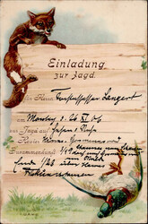 Jagd Einladung 1906 I-IIAutomatically generated translation:Chase ...