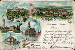 Friedland in Böhmen Teilansichten 1897 I-II  Automatically generated ...
