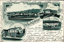 Waldighofen (Elsass) Bahnhof, Gasthaus zum Adler, Fabrik Lang, ...