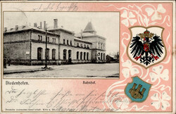 Diedenhofen (Frankreich) Präge-AK, Bahnhof 1902 I  Automatically ...