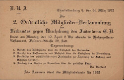 Judaika Berlin Verband gegen Überhebung des Judentums e.V. ...